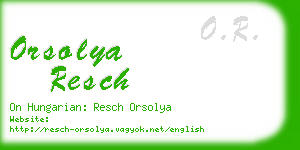 orsolya resch business card